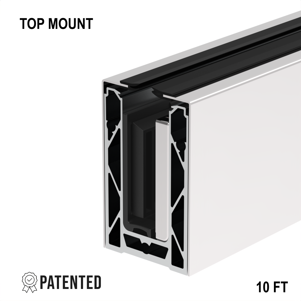 CORE-LOCK 72 Series Top Mount Base Shoe Kit – 120" — Polished Stainless Steel