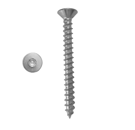 Countersunk Wood Screw ST10X100mm For Arc Series Adjustable Standoff - Glassparts.ca