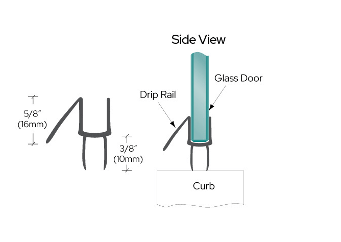 CRL Co - Extruded Bottom Wipe with Drip Rail - Glassparts.ca