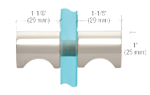 CRL Crescent Grip Back - to - Back Knobs - Glassparts.ca