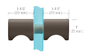 CRL Crescent Grip Back - to - Back Knobs - Glassparts.ca