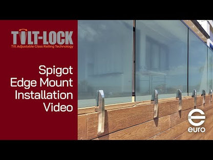 EURO Tilt-Lock™ Edge Mount Adjustable Spigot - Matte Black