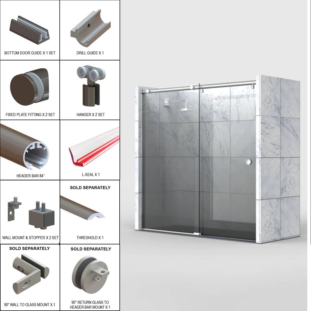 Shower Sliding Door Kit - Hydro Series - Glassparts.ca