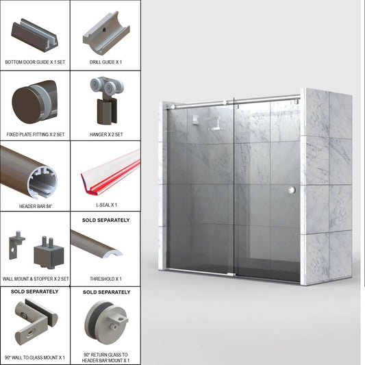 Shower Sliding Door Kit - Hydro Series - Glassparts.ca