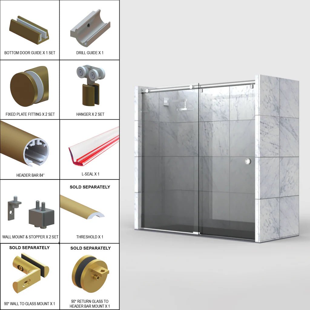 Shower Sliding Door Kit - Hydro Series - Glassparts.ca