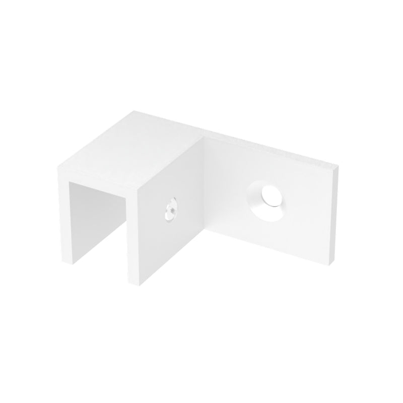 Sleeve over glass clamp SLOV044LW - Wall to Glass - 90° Offset Left - White