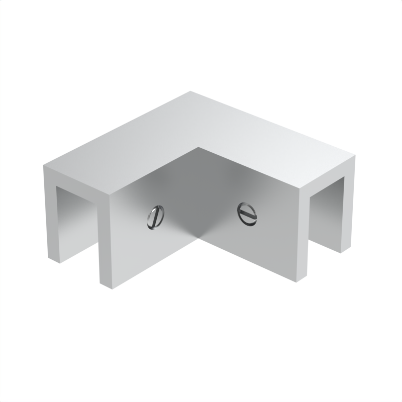 Sleeve over glass clamp SLOV092CH - Glass to Glass - 90° Fixed - Chrome