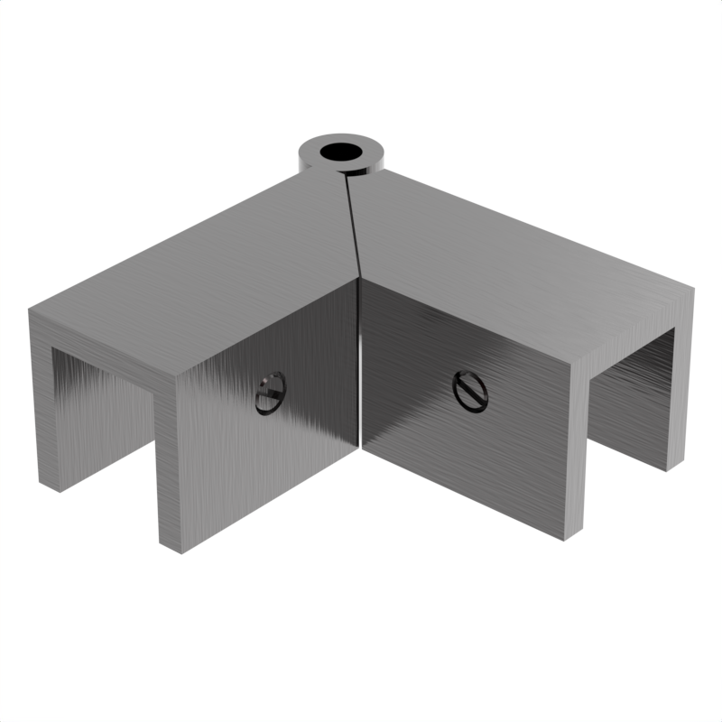 Sleeve over glass clamp SLOV345ORB - Glass to Glass - 90° Adjustable - Oil Rubbed Bronze