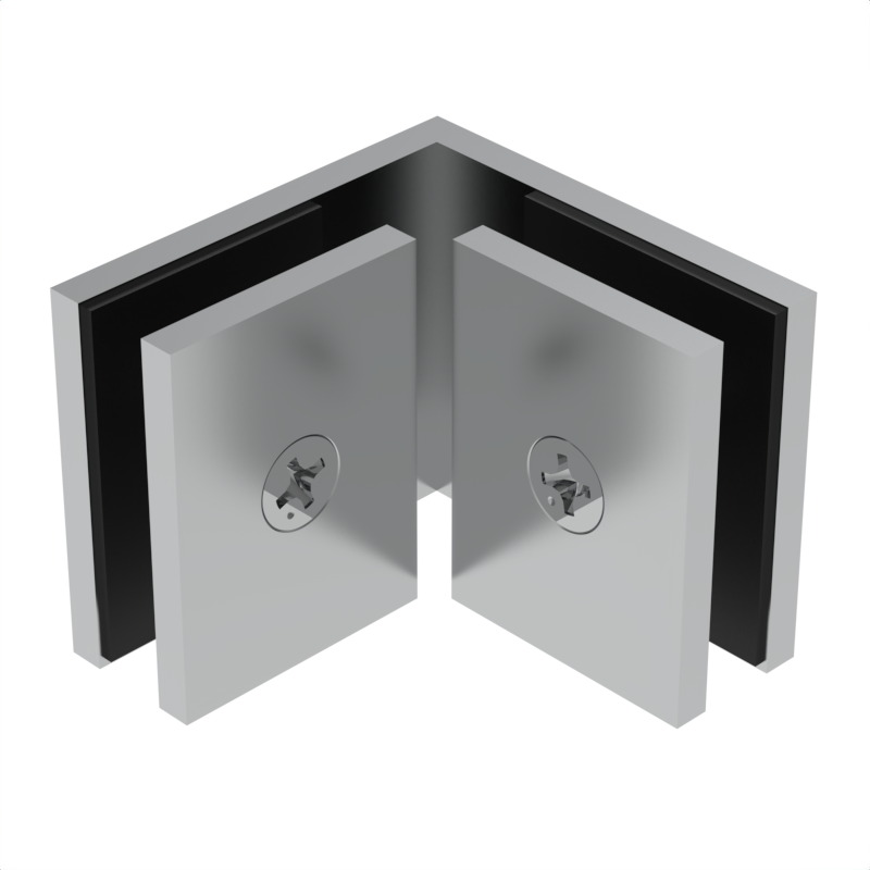 SQC90CH - Square - 90° Glass to Glass - Chrome