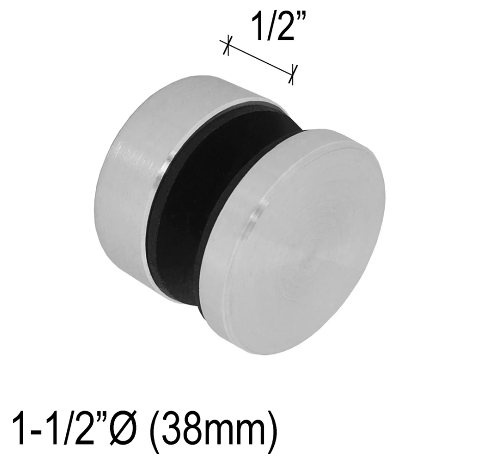 Standoffs - Solid Round - 1/4¨ to 3 - 1/2¨ Base Height - Glassparts.ca