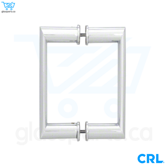 CRL Série O/R - Poignée de tirage dos à dos ovale/ronde - 6" x 6" - Chrome poli