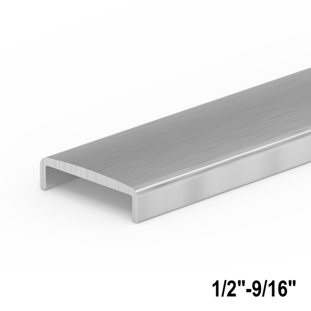 [USAC1214] Ultra Slim Cap Rail - for 12 to 14mm Glass — USAC1214BSA