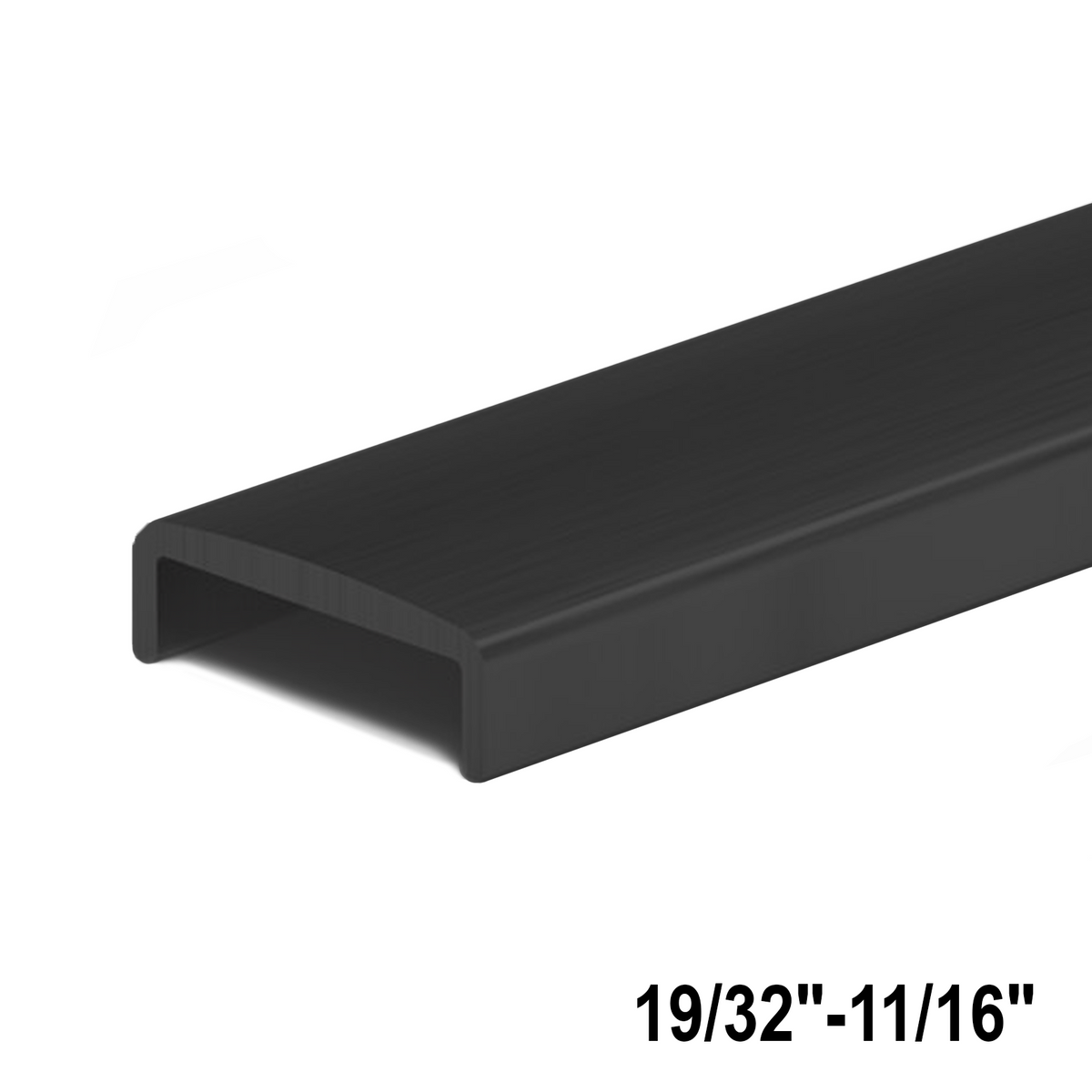 [USAC1518] Ultra Slim Cap Rail - for 15 to 18mm Glass — USAC1518MBL
