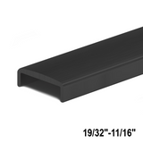 [USAC1518] Ultra Slim Cap Rail - for 15 to 18mm Glass — USAC1518MBL
