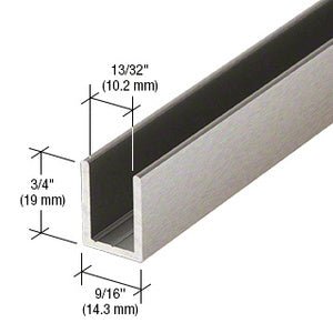 3/8" Fixed Panel Shower Door Deep U - Channel - Glassparts.ca