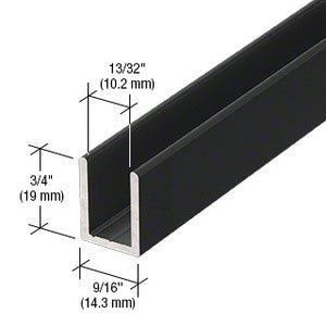 3/8" Fixed Panel Shower Door Deep U - Channel - Glassparts.ca