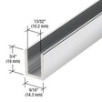 3/8" Fixed Panel Shower Door Deep U - Channel - Glassparts.ca