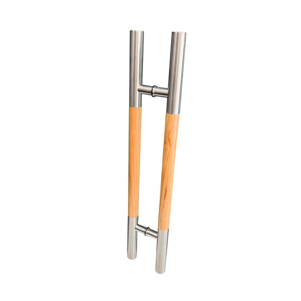 Sauna Handle - Satin & Wood
