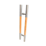 Sauna Handle - Satin & Wood