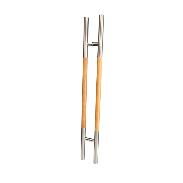 Sauna Handle - Satin & Wood