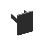 [ALCENDREC] Caprail - Rectangular End Cap — ALCENDRECMBL