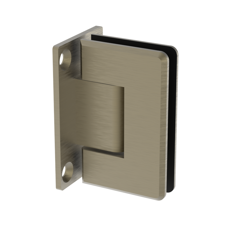 Beverly shower hinge Wall Mount Full Plate — Brushed Bronze