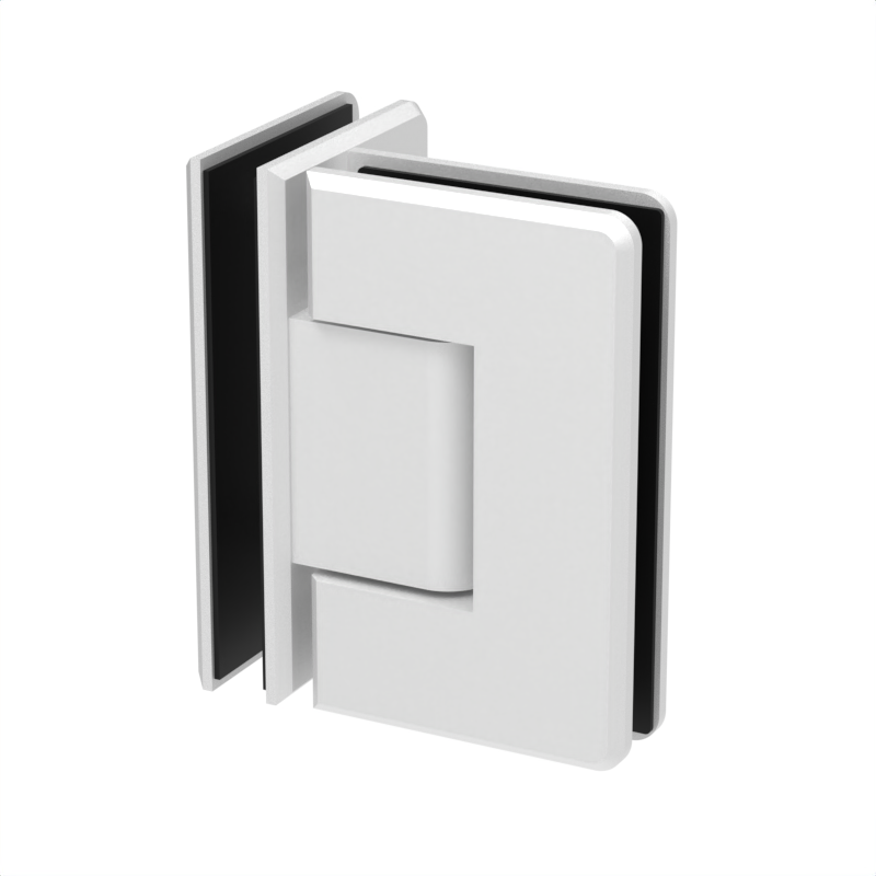 Beverly shower hinge Glass to Glass 90° — White