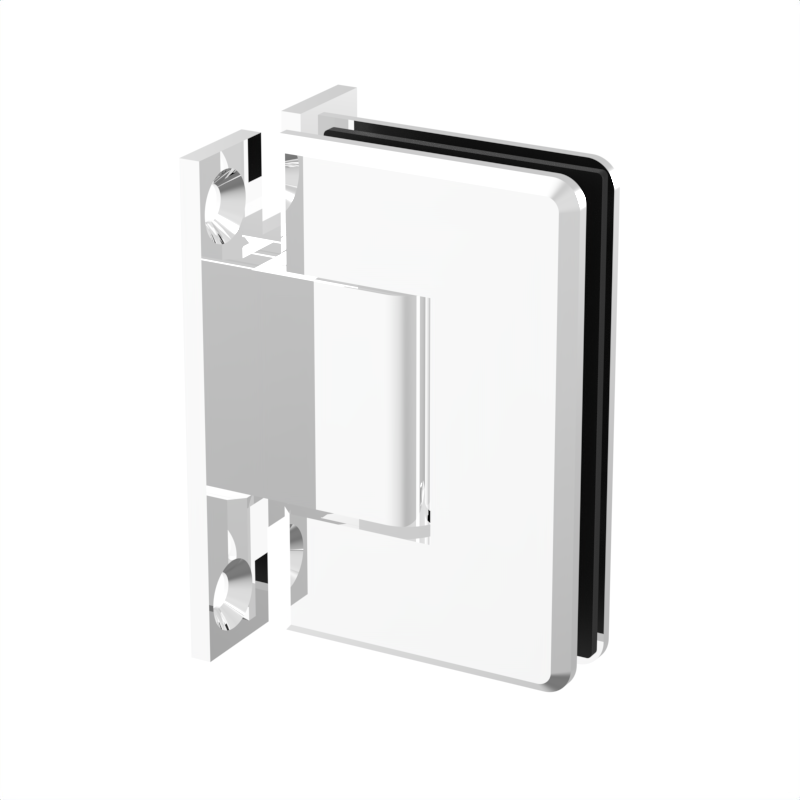 Beverly shower hinge Wall Mount  H Plate — White