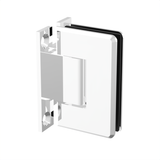 Beverly shower hinge Wall Mount  H Plate — White