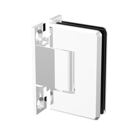 Beverly shower hinge Wall Mount  H Plate — White