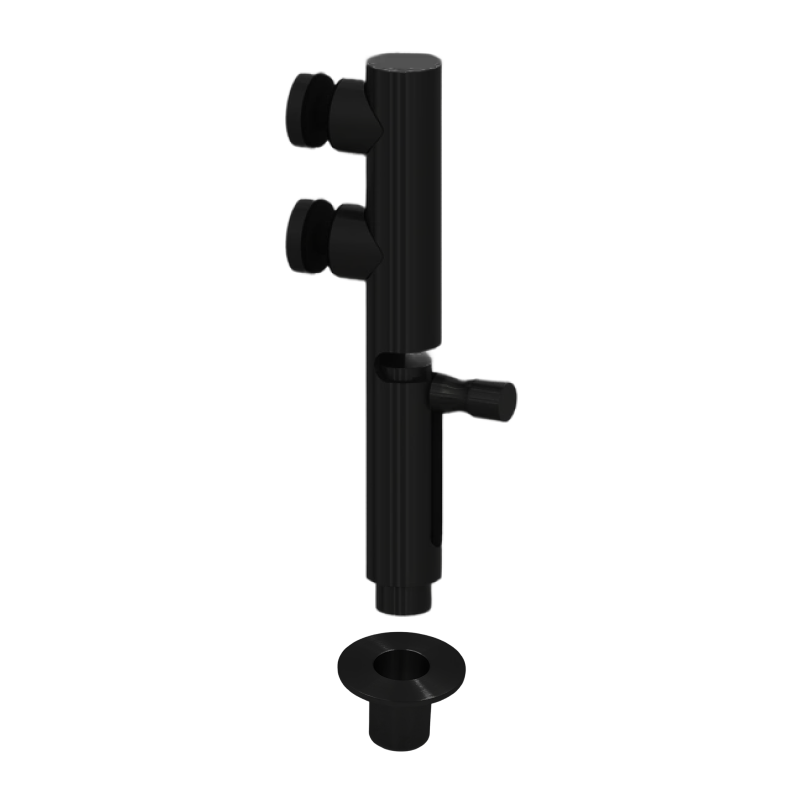 [DSDIVE] Pool Fence Hardware - Door Stop - Glass to Floor + Bottom Keeper — DSDIVEMBL
