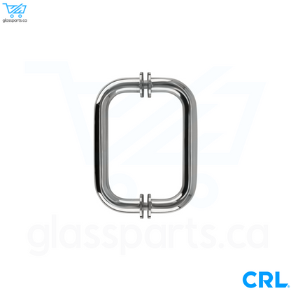 CRL BM Series - Tubular Back-to-Back Pull Handle - 6" x 6" - Polished Chrome