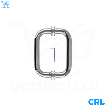 CRL BM Series - Tubular Back-to-Back Pull Handle - 6" x 6" - Polished Chrome