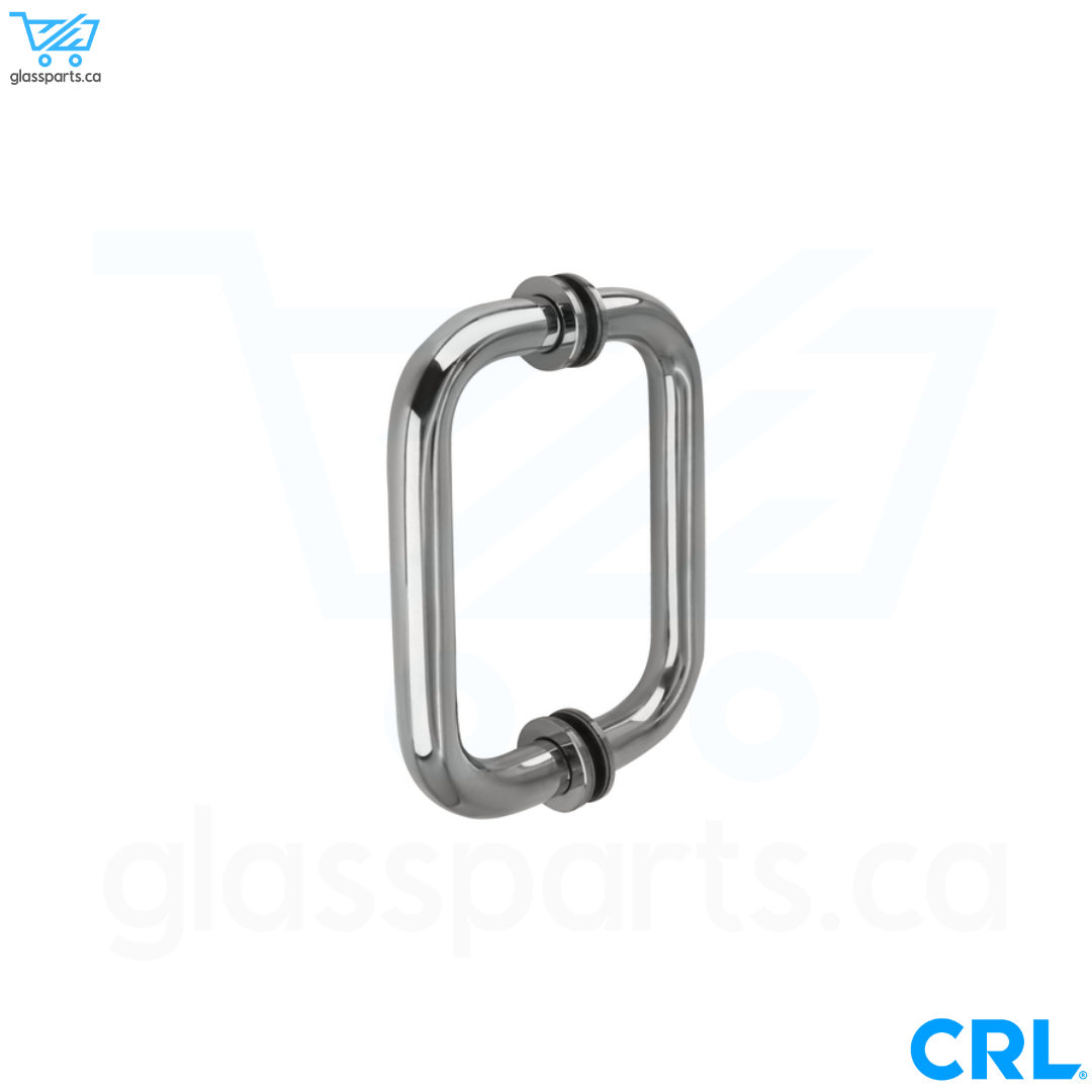 CRL BM Series - Tubular Back-to-Back Pull Handle - 6" x 6" - Polished Chrome