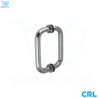 CRL BM Series - Tubular Back-to-Back Pull Handle - 6" x 6" - Polished Chrome