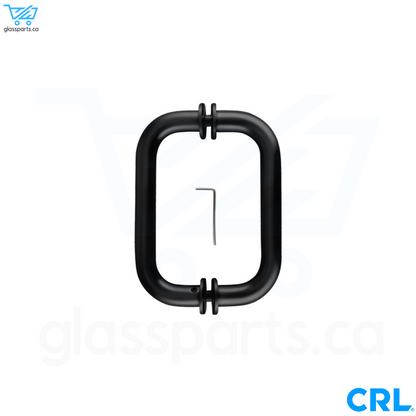 CRL BM Series - Tubular Back-to-Back Pull Handle - 6" x 6" - Matte Black