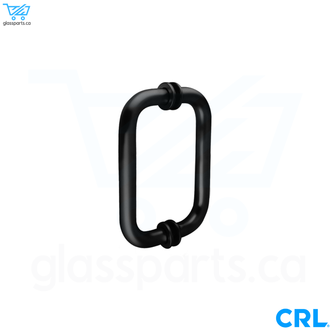 CRL BM Series - Tubular Back-to-Back Pull Handle - 6" x 6" - Matte Black