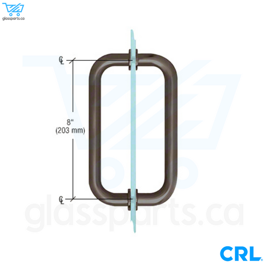 CRL Série BM - Poignée de tirage tubulaire dos à dos - 8" x 8" - Bronze huilé