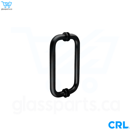 CRL BM Series - Tubular Back-to-Back Pull Handle - 8" x 8" - Matte Black