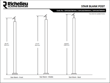 Blank Stair Posts - H1