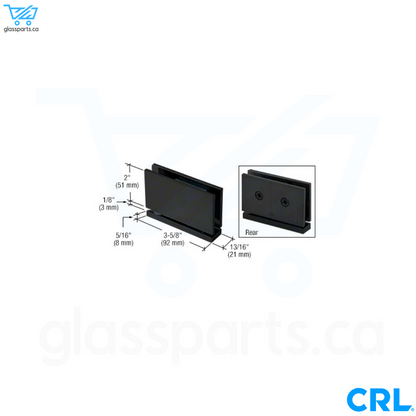 CRL Cardiff Series - Top or Bottom Mount Hinge - Matte Black