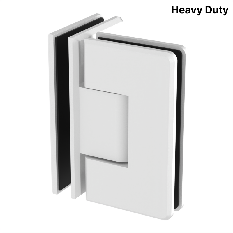 Colette heavy-duty shower hinge Glass to Glass 90° — White
