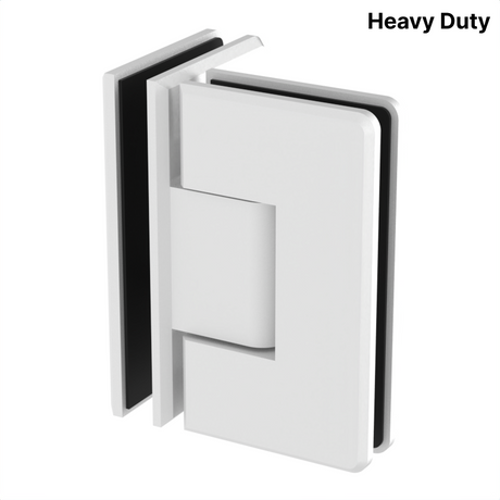 Colette heavy-duty shower hinge Glass to Glass 90° — White