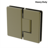Colette heavy-duty shower hinge Glass to Glass 180° — Antique Brass