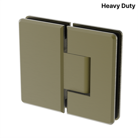 Colette heavy-duty shower hinge Glass to Glass 180° — Antique Brass