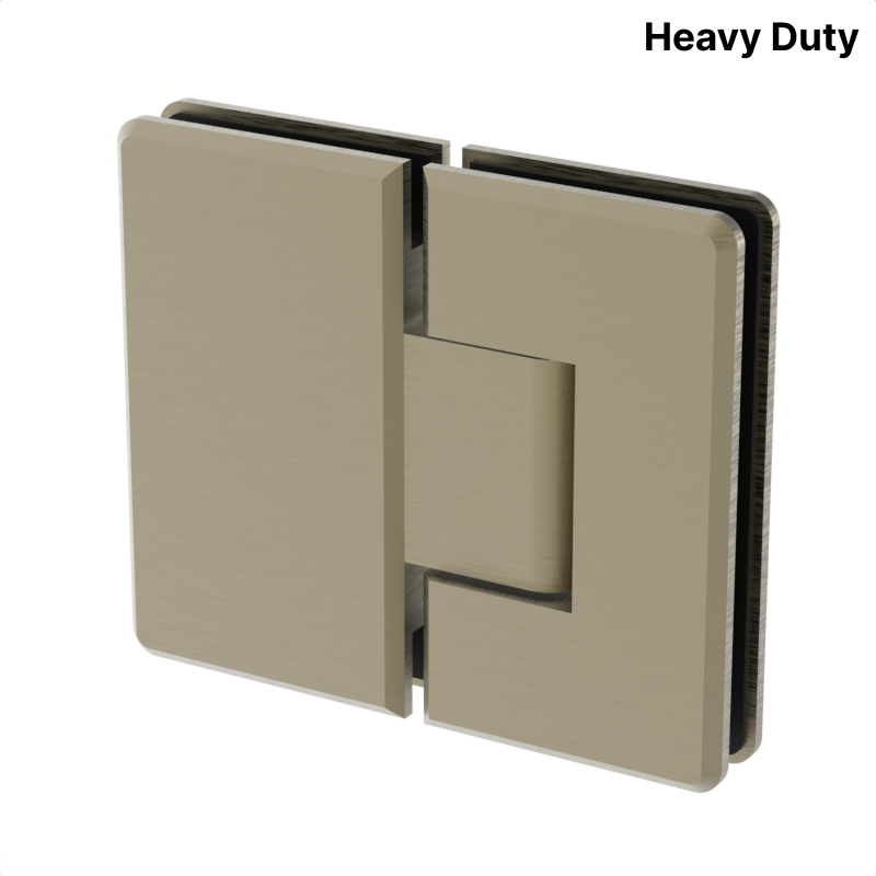Colette heavy-duty shower hinge Glass to Glass 180° — Brushed Bronze