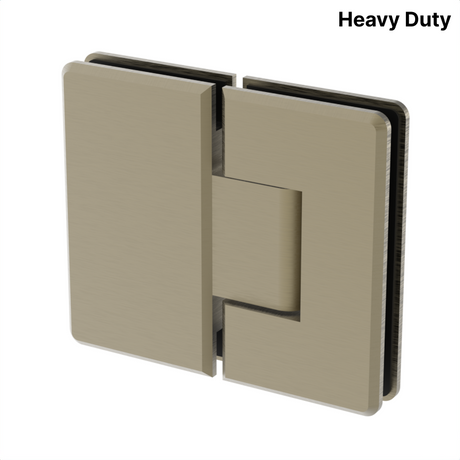 Colette heavy-duty shower hinge Glass to Glass 180° — Brushed Bronze