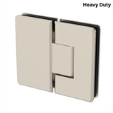 Colette heavy-duty shower hinge Glass to Glass 180° — Brushed Nickel