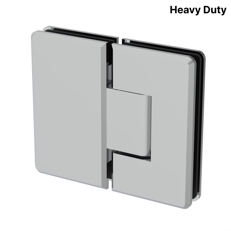 Colette heavy-duty shower hinge Glass to Glass 180° — Chrome
