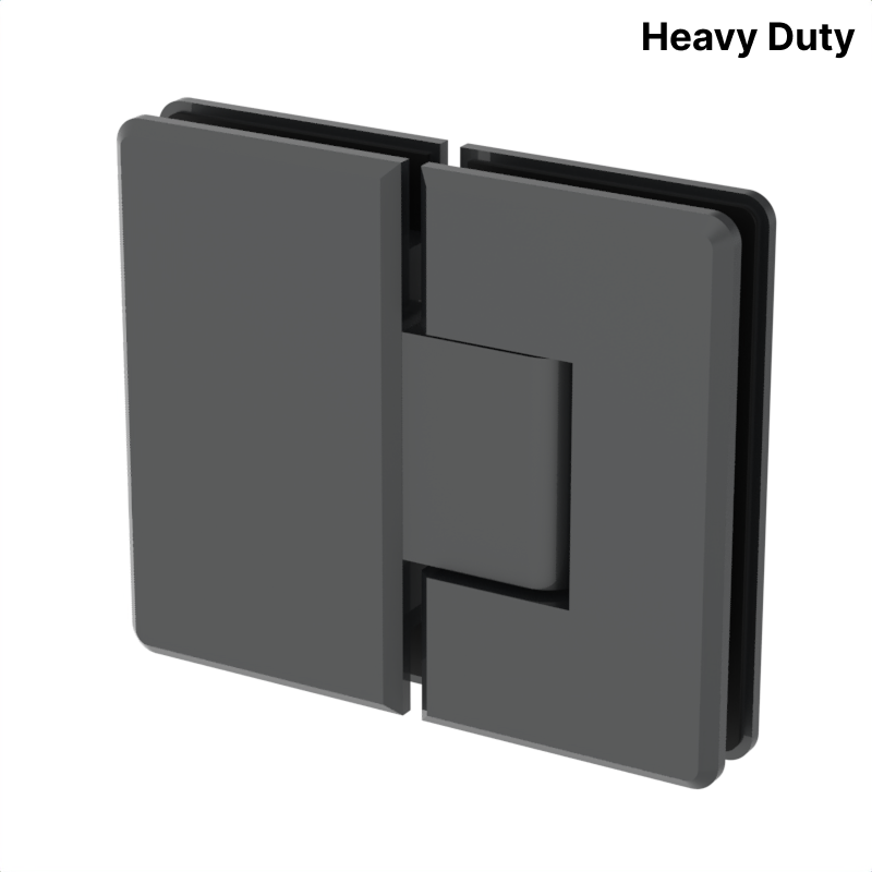 Colette heavy-duty shower hinge Glass to Glass 180° — Gun Metal
